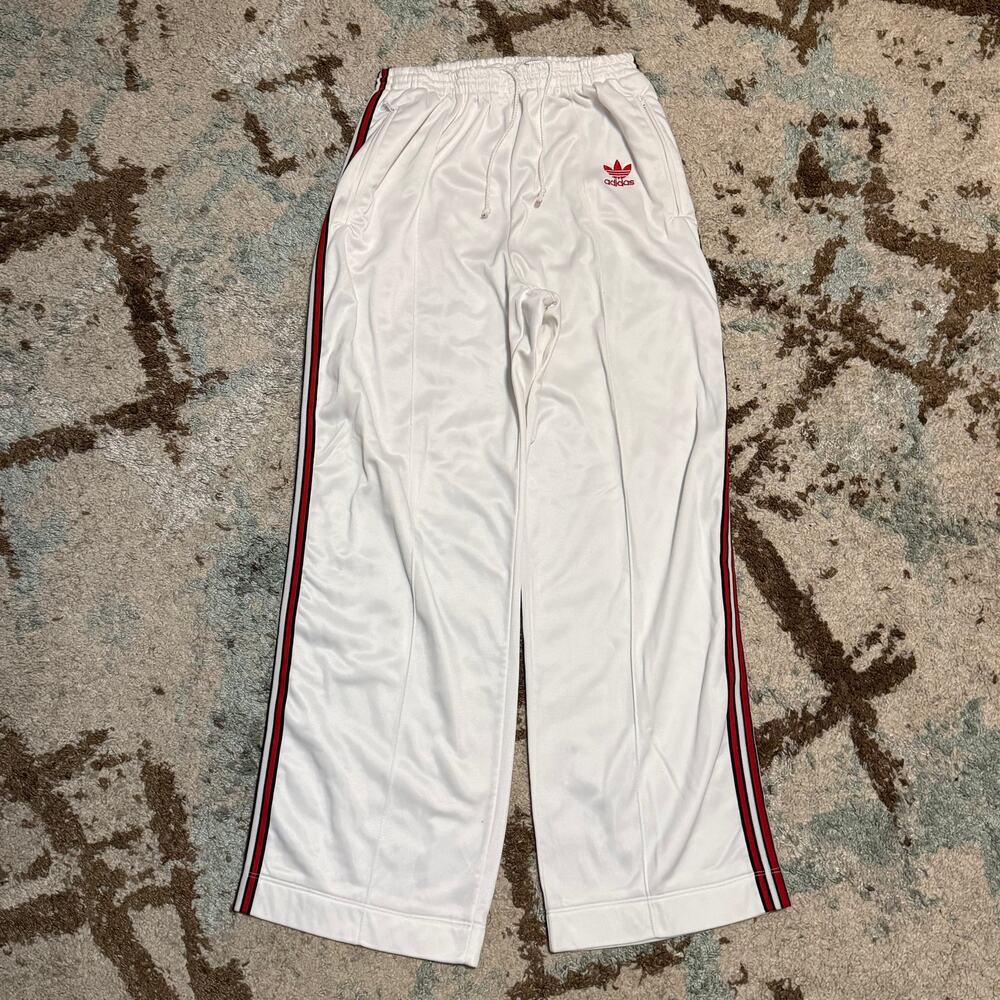 Vintage 90s Adidas White Baggy Sweatpants Size XL 3 Stripes Made in USA
